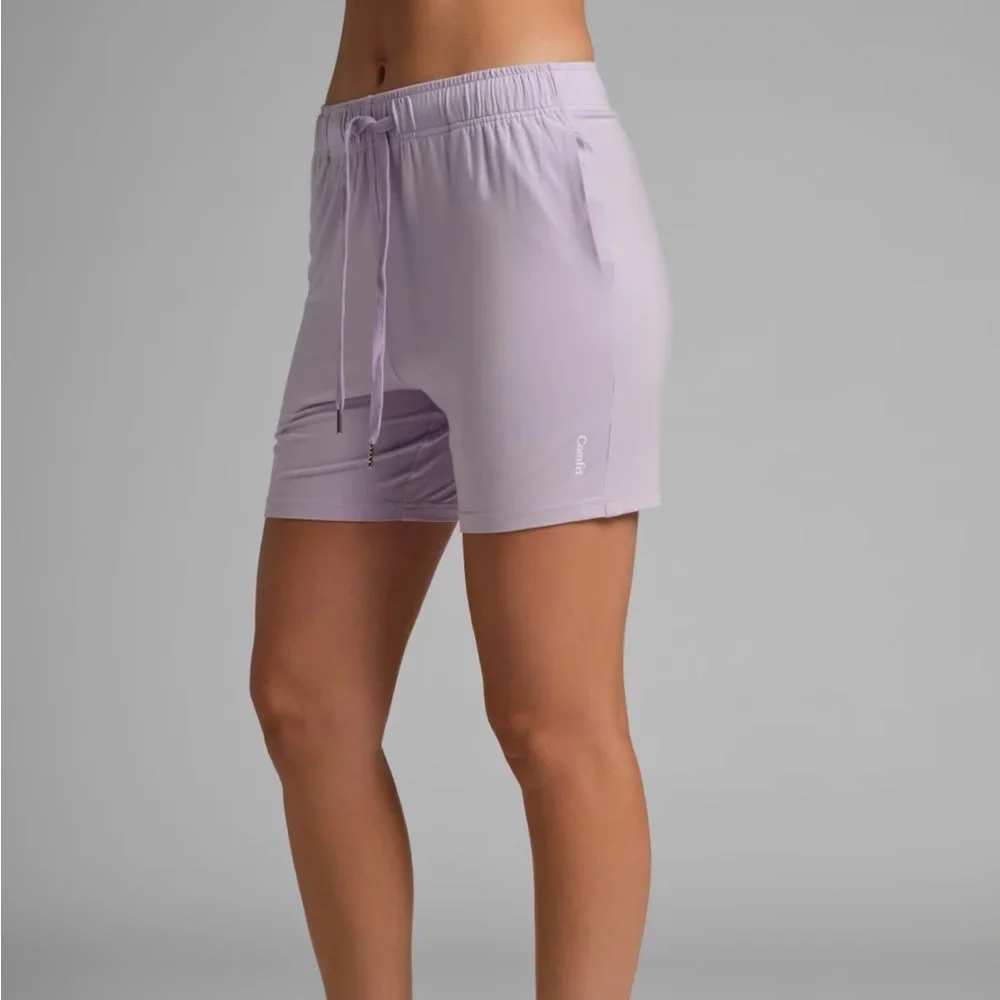 Comfrt Cloud Shorts Lounge Lavender Sz Large Soft Stretch HH5 Drawstring KJHU15